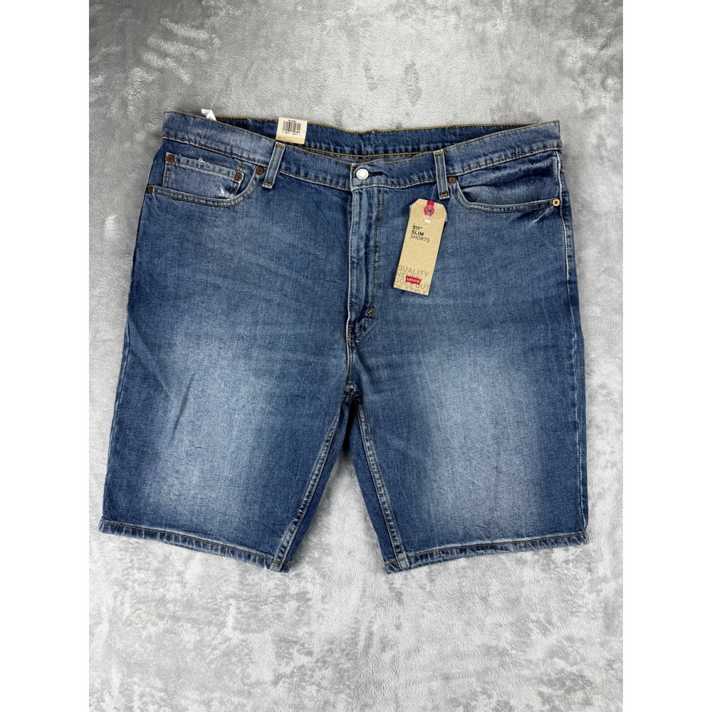 Levi's Mens 511 Slim Shorts Size 42 Blue Denim Stretch Jean Shorts NWT
